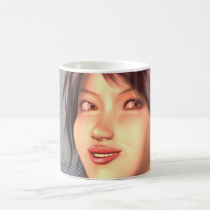 spännande leende kaffemugg