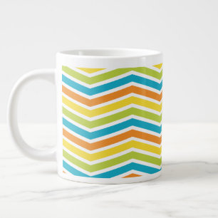 Spännande sicksack-randig muggdesign jumbo mugg