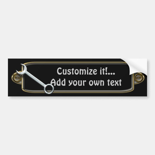 Spanner Bumpersticker Mall Bildekal (Framsidan)