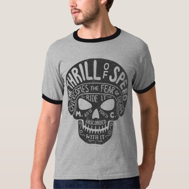 Spänningen av rusar skallen tee shirt (Framsida)