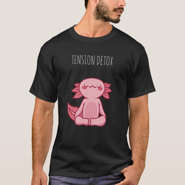 Spänningsavlastning Retro Cute YOGA Dragon-design  T Shirt (Framsida)
