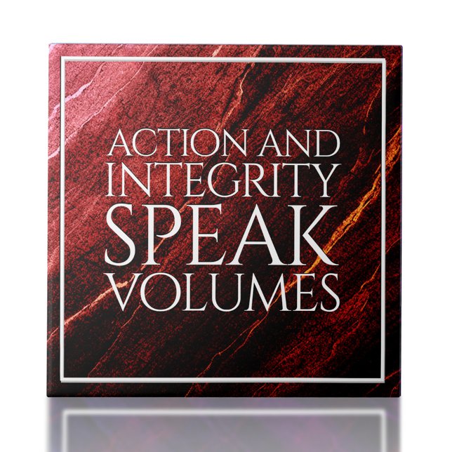 Spänningsvolymer för åtgärd och integritet kakelplatta (Action & Integrity Speak Volumes Ceramic Tile Cover Photo)