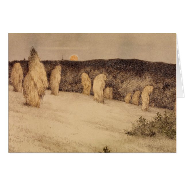 Spannmål i Moonlight Hälsningskort (Framsidan Horizontal)