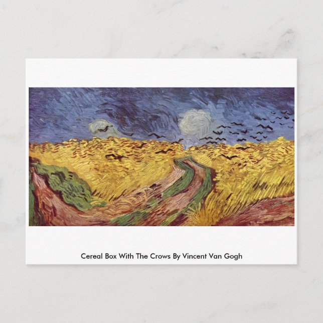 Spannmål med Kråkorna av Vincent Van Gogh Vykort (Framsida)