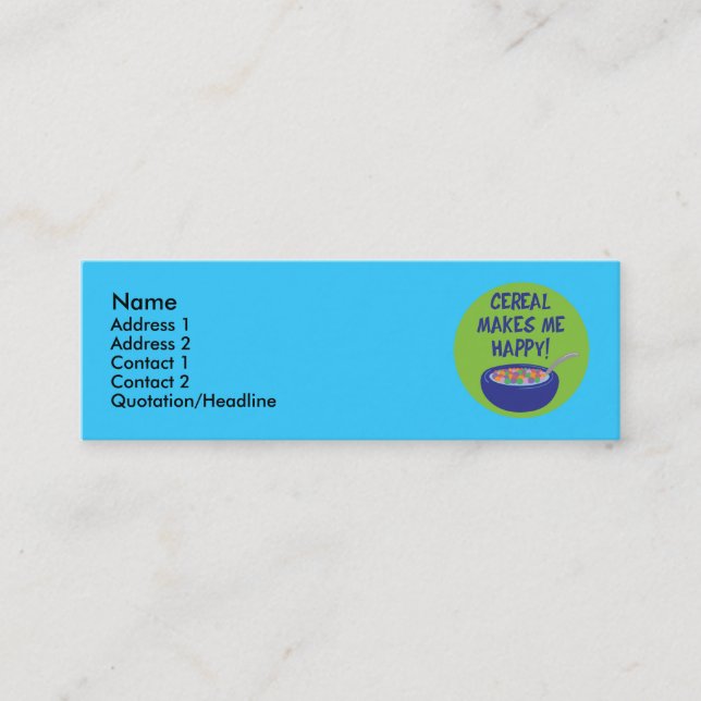 Spannmålsprofilkort Mini Visitkort (Framsida)