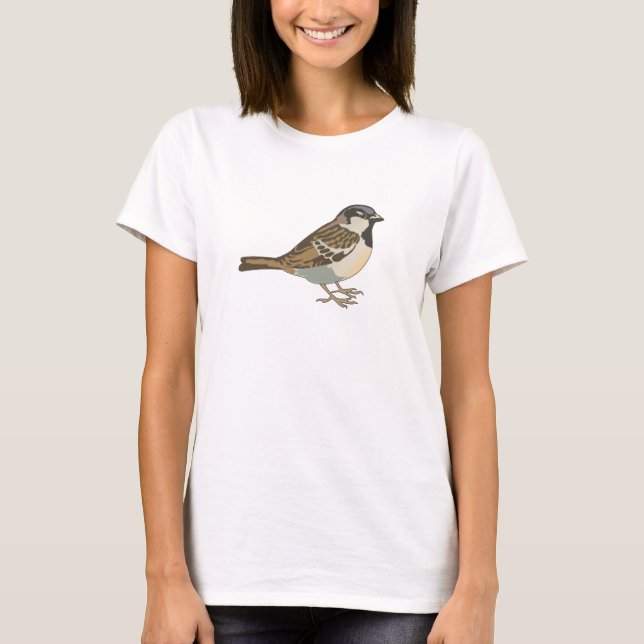 Spanny Sparrow T Shirt (Framsida)