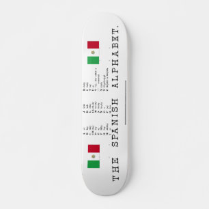 Spansk alfabet Skateboard Bräda 20,5 Cm