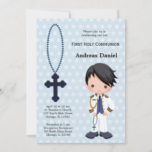 Spansk amiral First Communion Inbjudningar