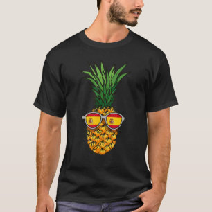 Spansk ananas Spanien Flagga Sunglasses Summer Tim T Shirt