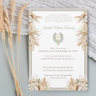 Spansk baptism: boho pampa inbjudningar