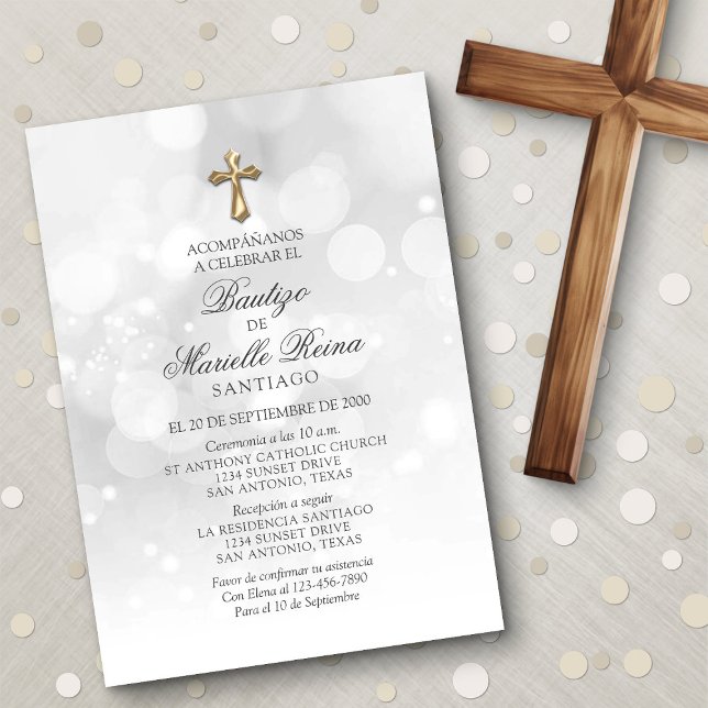 Spansk baptism inbjudningar (Skapare uppladdad)
