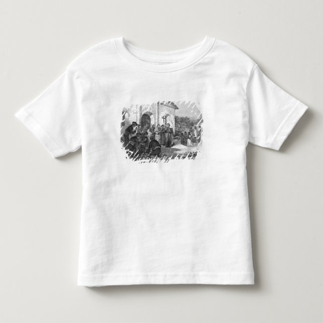 Spansk beskickning av Alamoen T Shirt (Framsida)