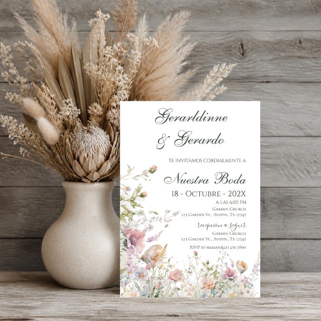 Spansk blombröllop inbjudningar (Skapare uppladdad)