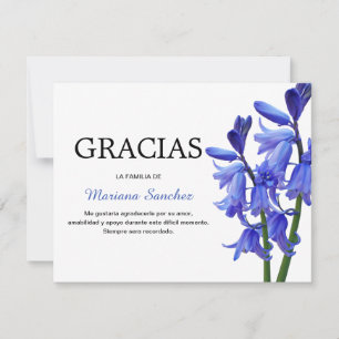 Spansk Bluebells Gracias   Sympati-Tack Tack Kort