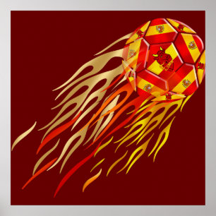 Spansk boll för fotboll för älskare för poster