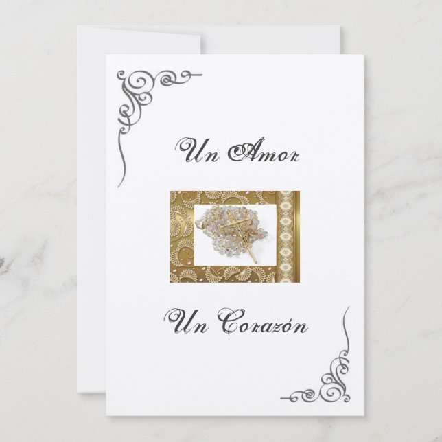 Spansk bröllopinbjudan "bröllopLasso ", Inbjudningar (Framsida)