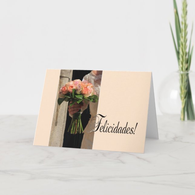 Spansk bröllopskongratulation kort (Framsida)