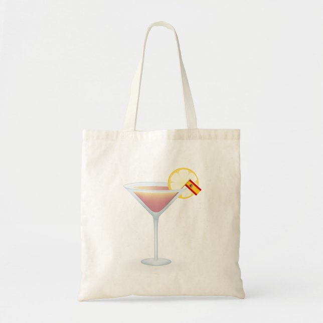 Spansk Cocktail Vacation Tote Bag Tygkasse (Framsidan)