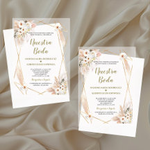 Spansk Desert Vit ros Guld Nuestra Boda