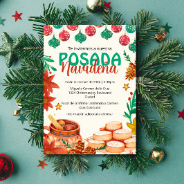 Spansk Festlig Posada Navideña Julfest Inbjudningar