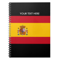 Spansk flagga av anteckningsboken för Spanien