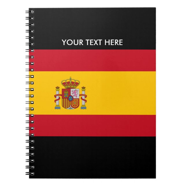 Spansk flagga av anteckningsboken för Spanien Anteckningsbok Med Spiral (Framsidan)