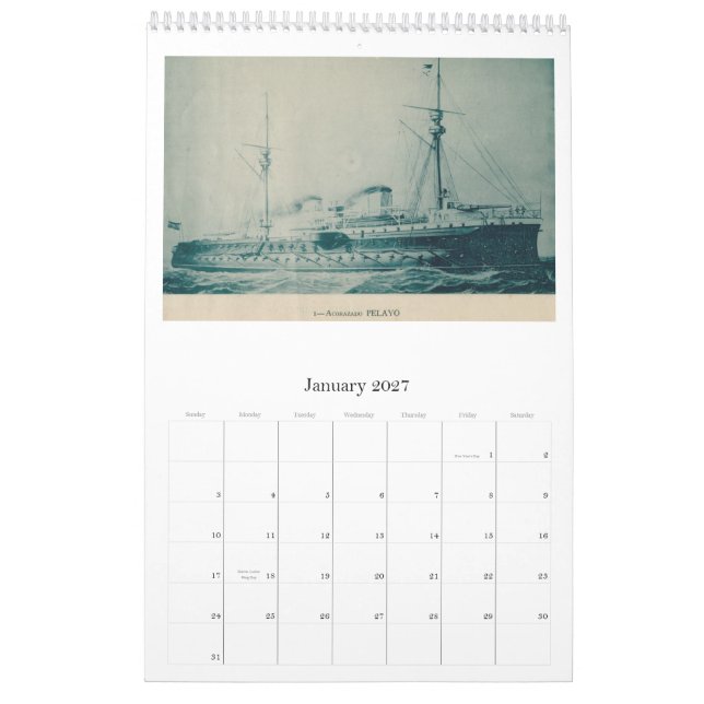 Spansk flotta 1898 kalender (Jan 2027)