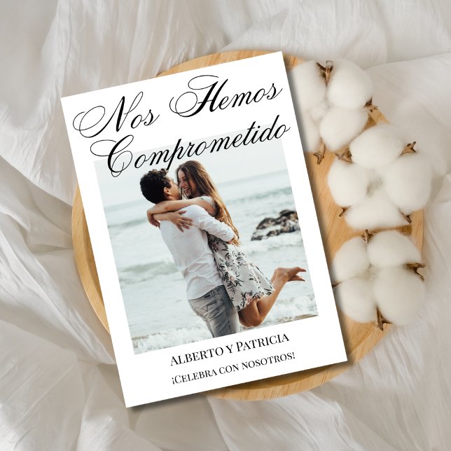 Spansk Förlovningsfest för minimal kalligrafi Inbjudningar (Skapare uppladdad)