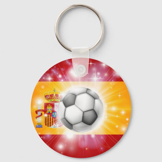 Spansk fotboll flagga nyckelring (Framsida)