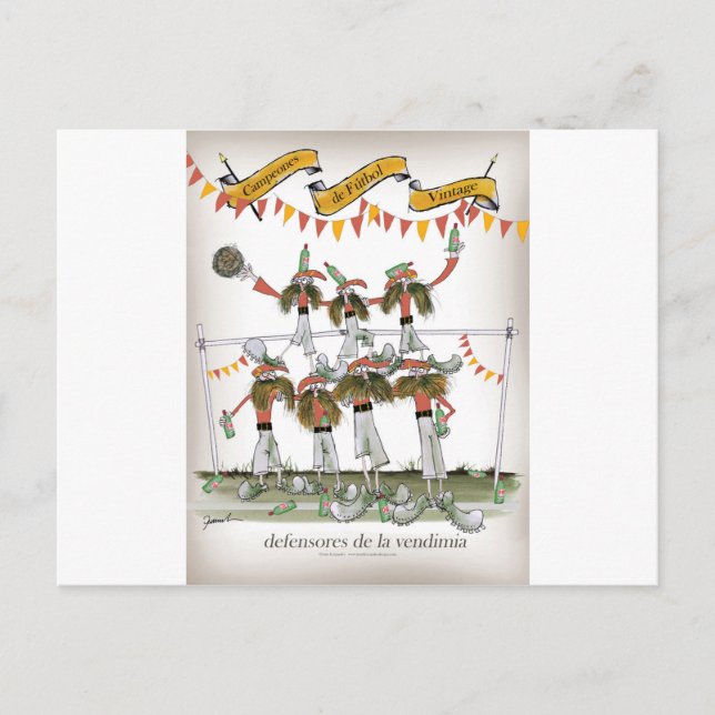 spansk fotbollsförsvar vykort (Framsida)