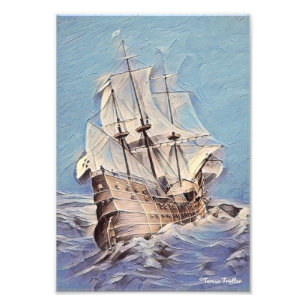 Spansk galleon Mellow Chromatic Fototryck