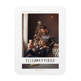 Spansk God Jul Wimshical Kalligrafi Magnet