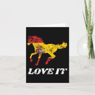 Spansk Horse Riding Horseback Rider Equestrian Po Kort