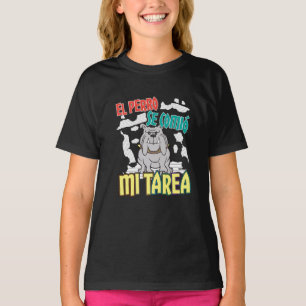 Spansk Hund åt Mitt Läxförhör - Perro Tarea T Shirt