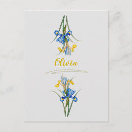 Spansk iris av Pierre-Joseph Redouté Vykort