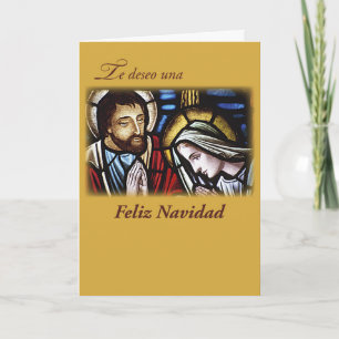 Spansk jul som välsignar, helig familj helgkort