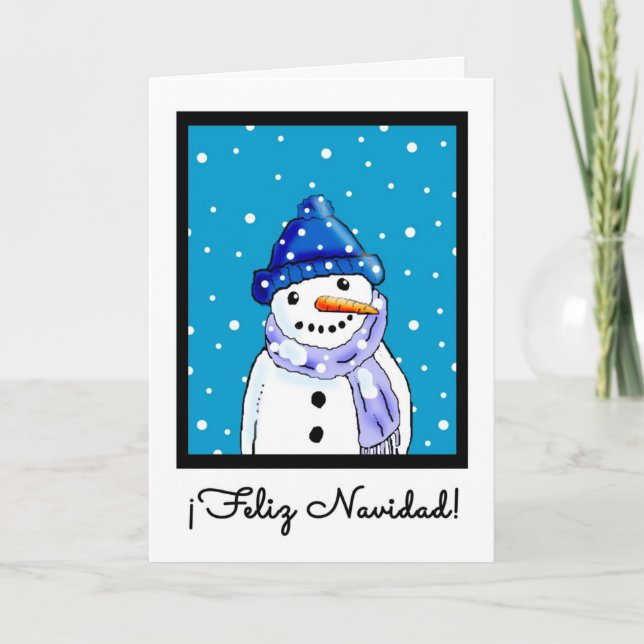 Spansk julkort - Feliz Navidad Helgkort (Framsida)
