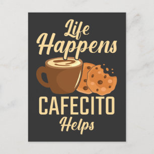 Spansk kaffececito cookie caffeine älskare vykort