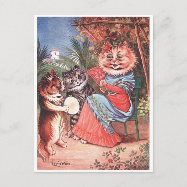 Spansk katt av Louis Wain Vykort (Framsida)