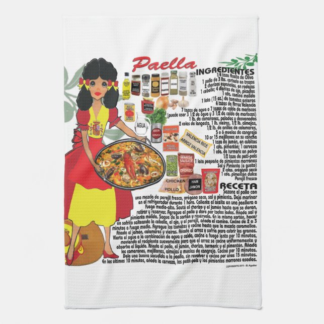 Spansk kökhanddukPaella Kökshandduk (Vertikal)