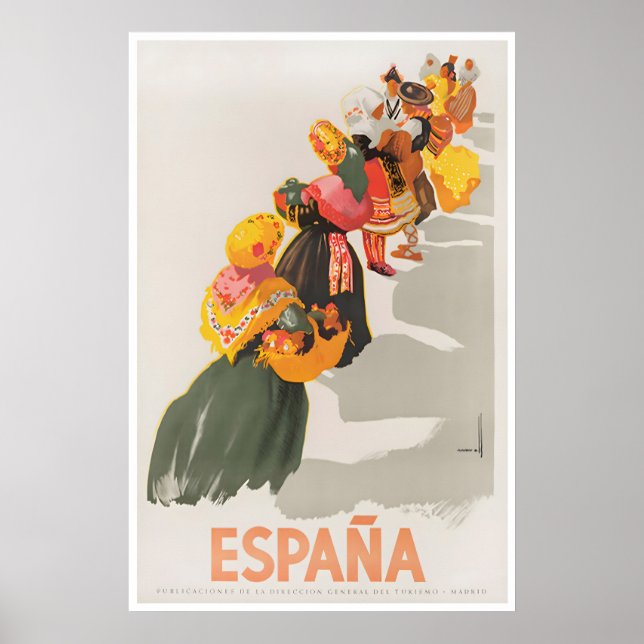Spansk konst Espana reseinlägg Spanien tryck (Framsidan)