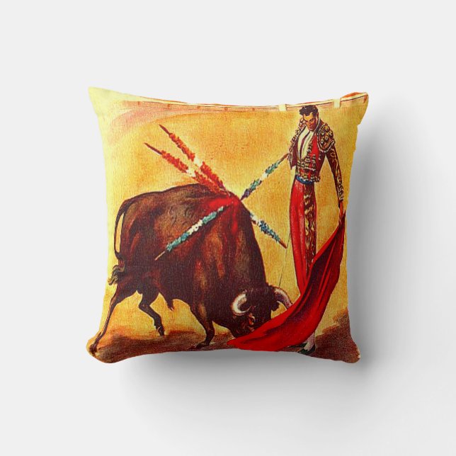 Spansk konst för vykort för kudde (Framsida)