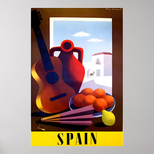 Spansk konst Spanien Resa Poster Prin (Framsidan)