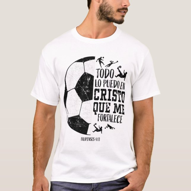 Spansk kristen fotbollsspelare Futbol Filipences 4 T Shirt (Framsida)