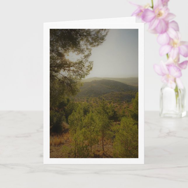 Spansk lantlig vy, Valencia, Spanien Kort (Orkide)