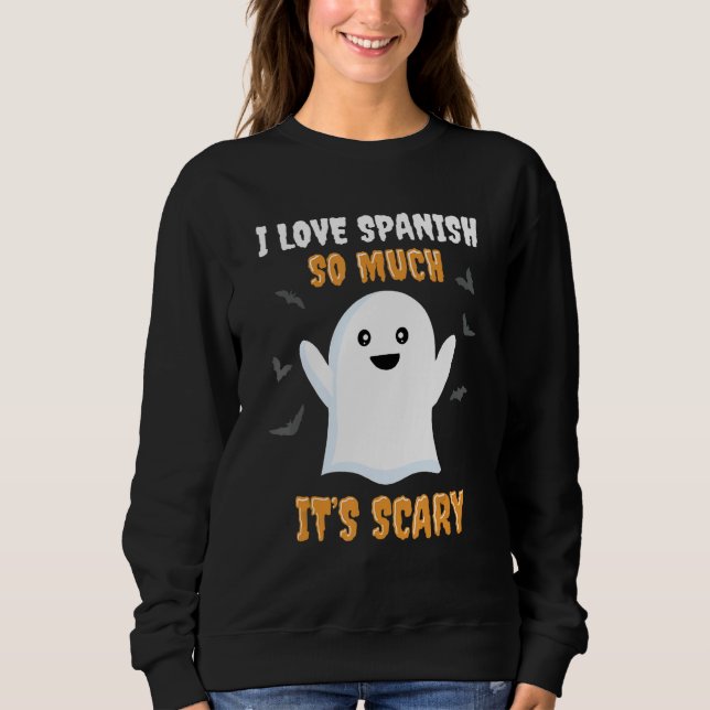 Spansk lärare Halloween Funny Spansk klass Scho T Shirt (Framsida)