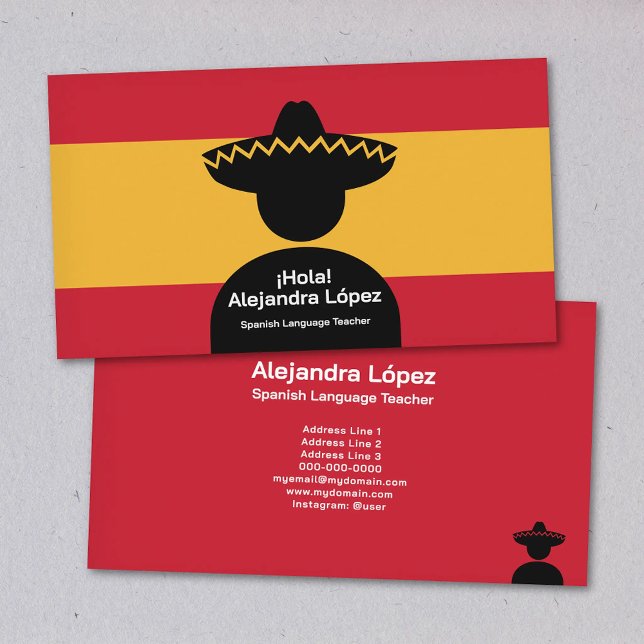 Spansk lärare visitkort (Spanish Teacher Business Card)