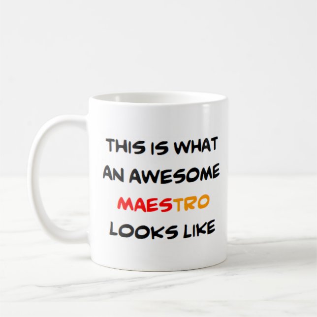 Spansk lärarmaestro, fantastisk kaffemugg (Vänster)