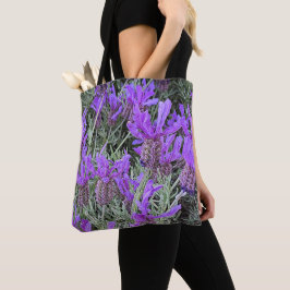 Spansk Lavendelblomning Blommig Tygkasse