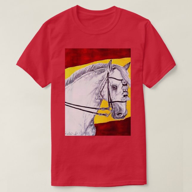 Spansk målning av dressyhäst t shirt (Design framsida)